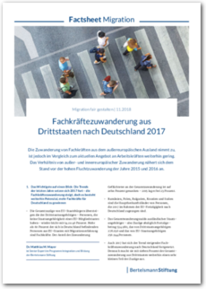 Cover Fachkräftezuwanderung aus Drittstaaten nach Deutschland 2017