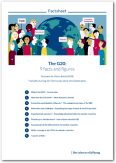 Cover Factsheet for Policy Brief  6/2018: The G20: 9 facts and figures
