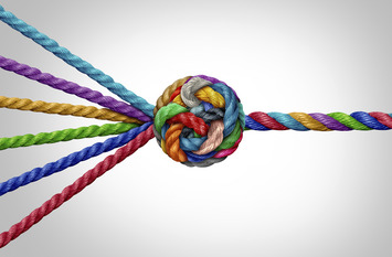 optimized workflow success and optimize alignment efficiency representing business organizational order and systematic corporate management as a management concept