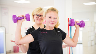 Ein Azubi zur Fitnesstrainierin