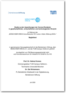 Cover Begleittext zur Sonderstudie Corona