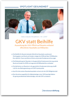 Cover SPOTLIGHT Gesundheit: GKV statt Beihilfe