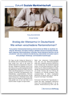 Cover Policy Brief #2019/06: Anstieg der Altersarmut in Deutschland: Wie wirken verschiedene Rentenreformen?