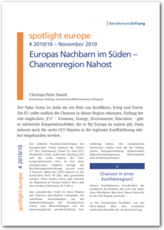 Cover spotlight europe 10/2010: Europas Nachbarn im Süden – Chancenregion Nahost