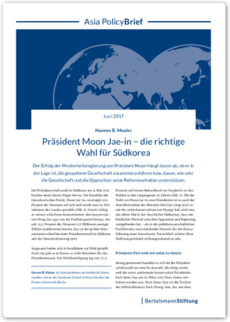 Cover Präsident Moon Jae-in − die richtige Wahl für Südkorea