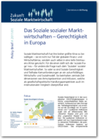 Cover Policy Brief #2011/01: #br# Das Soziale sozialer Marktwirtschaften – Gerechtigkeit in Europa