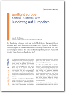 Cover spotlight europe 08/2010: Bundestag auf Europäisch