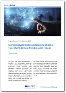 Cover Economic diversification and greening of global value chains: Lessons from European regions