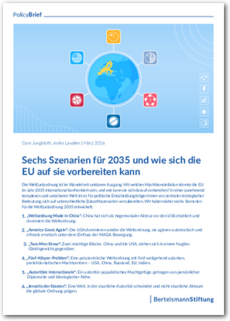 Cover Sechs Szenarien für 2035 und wie sich die EU auf sie vorbereiten kann