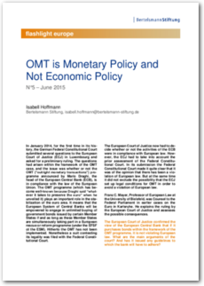 Cover flashlight europe 05/2015: OMT is Monetary Policy and Not Economic Policy