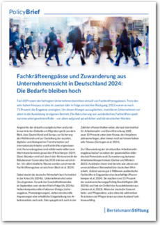 Cover Fachkräfteengpässe und Zuwanderung aus Unternehmenssicht in Deutschland 2024: Die Bedarfe bleiben hoch
