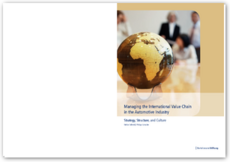 Cover Managing the International Valü Chain in the Automotive Industry                                      