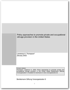 Cover Policy approaches to promote private and occupational old-age provision in the United States           