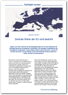 Cover flashlight europe 08/2017: Zentrale Werte der EU sind bedroht