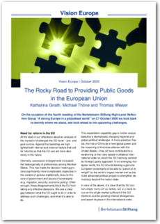 Cover The Rocky Road to Providing Public Goods in the European Union