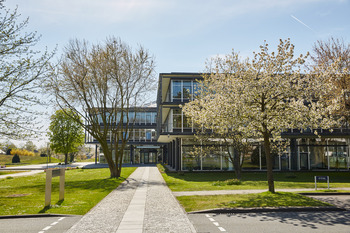 Blick auf das Gebäude der Bertelsmann Stiftung