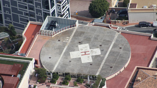 Hubschrauber-Landeplatz auf Krankenhausdach