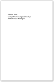 Cover Geistige Orientierung als Grundlage der Gemeinschaftsfähigkeit                                        