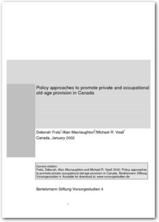 Cover Policy approaches to promote private and occupational old-age provision in Canada                      