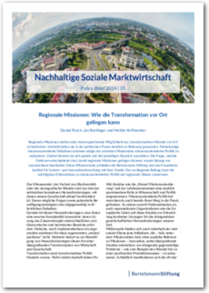 Cover Policy Brief 2024 | 05 Regionale Missionen: Wie die Transformation vor Ort gelingen kann