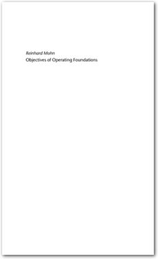 Cover Objectives of operating foundations                                                                    