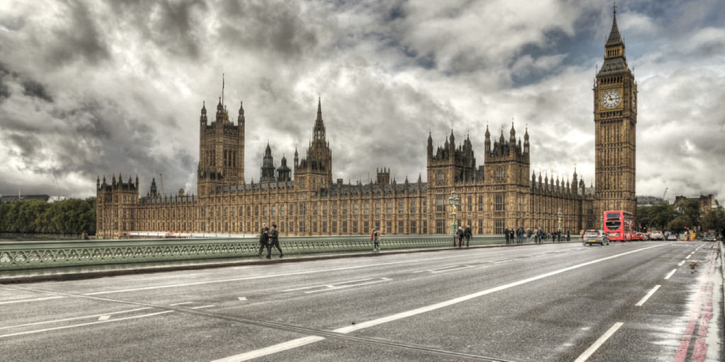 View at the British Parliament in London.