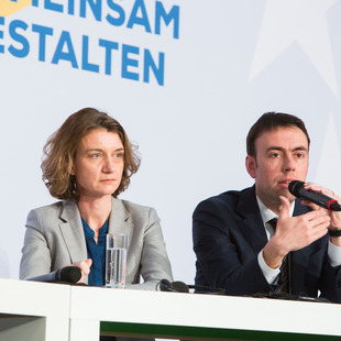 Daniela Schwarzer auf dem Podium