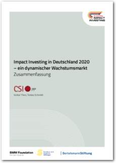 Cover Impact Investing in Deutschland Marktstudie 2020 (Zusammenfassung)