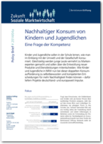 Cover Policy Brief #2014/04a: <br/>Nachhaltiger Konsum von Kindern und Jugendlichen