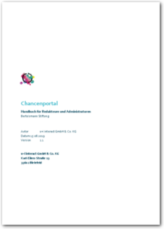 Cover Chancenportal: Handbuch für Redakteure und Administratoren