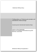 Cover Politikansätze zur Förderung der privaten und betrieblichen Altersvorsorge                           