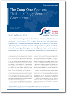 Cover The Coup One Year on: Thailand’s “Ugly German” Constitution
