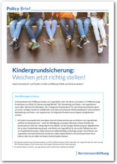 Cover Policy Brief 2024 | Kindergrundsicherung: Weichen jetzt richtig stellen!