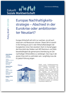 Cover Policy Brief #2013/06: <br/>Europas Nachhaltigkeitsstrategie – Abschied in der Eurokrise oder ambitionierter Neustart?