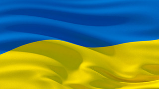 Die Flagge der Ukraine