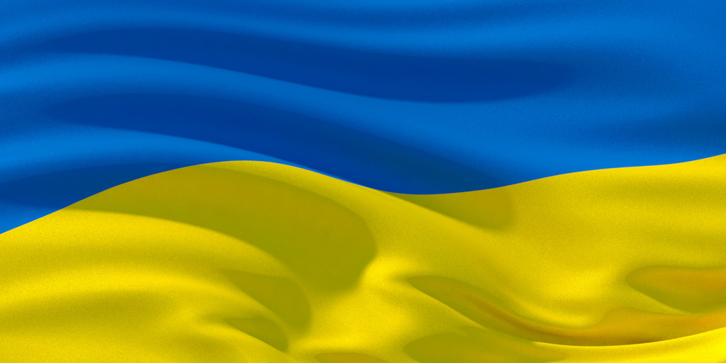 Die Flagge der Ukraine