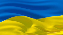 Die Flagge der Ukraine