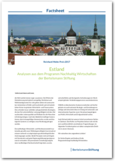 Cover Estland: Analysen aus dem Programm Nachhaltig Wirtschaften der Bertelsmann Stiftung