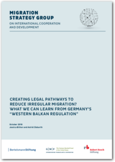 Cover Creating legal pathways to reduce irregular migration? What we can learn from Germany's "Western Balkan regulation"