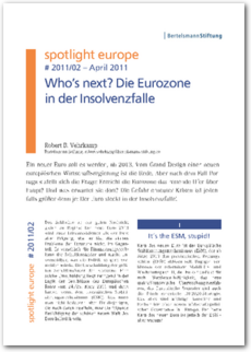 Cover spotlight europe 02/2011: Who’s next? Die Eurozone in der Insolvenzfalle