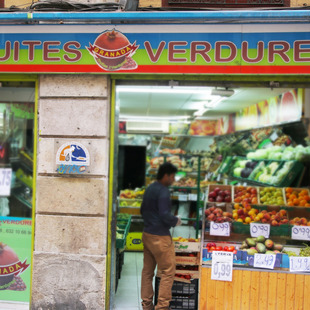 A store in the district Raval in the old town of Barcelona