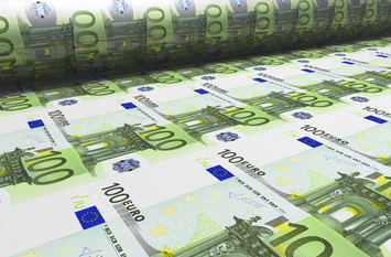 Euro banknotes