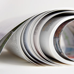 aufgefächerte Broschüre