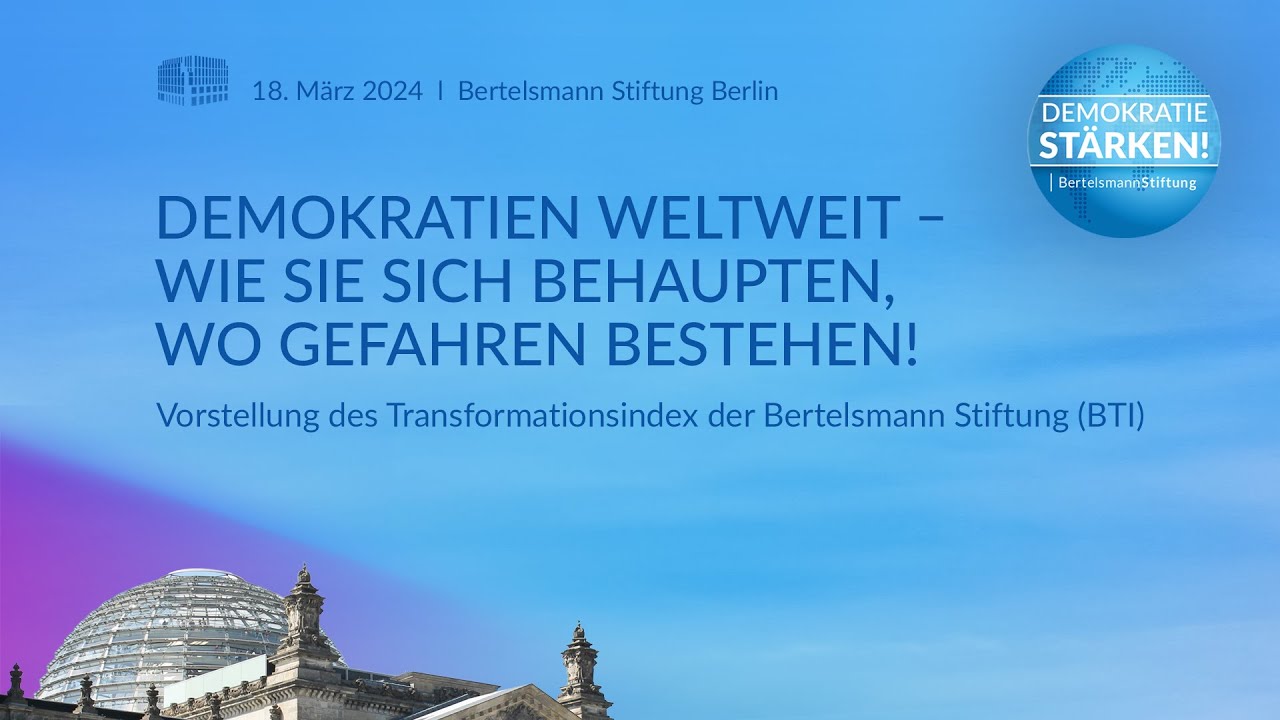 Demokratien weiter auf dem Rückzug – Transformationsindex der Bertelsmann Stiftung