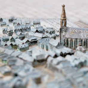 Nahaufnahme eines Städte-Modells