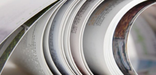 aufgefächerte Broschüre